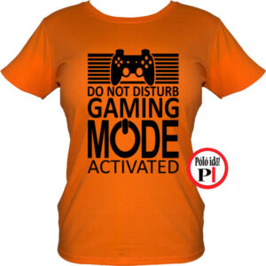 gamer póló game mode női narancs