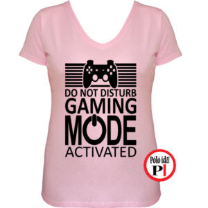 gamer póló game mode női pink