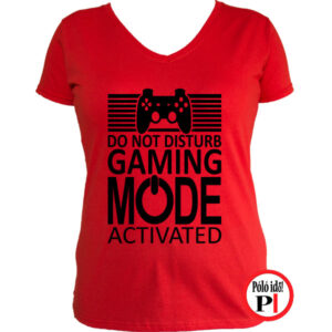 gamer póló game mode női piros