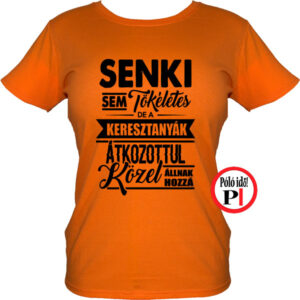 keresztanya póló tökéletes narancs