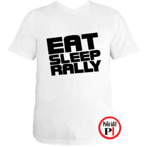 rally póló eat sleep fehér