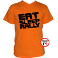 rally póló eat sleep narancs
