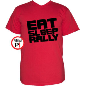 rally póló eat sleep piros
