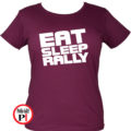 rally póló eat sleep női burgundi