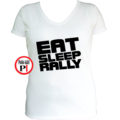rally póló eat sleep női fehér