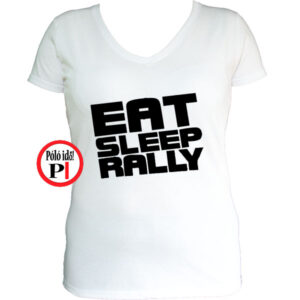rally póló eat sleep női fehér