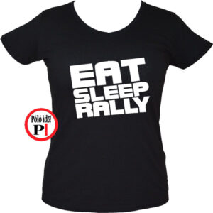 rally póló eat sleep női fekete