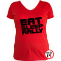rally póló eat sleep női piros