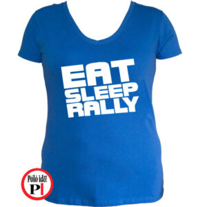 rally póló eat sleep női kék