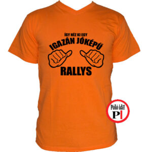 rally póló jóképű narancs