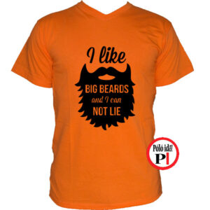 szakáll póló big beard narancs