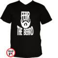 szakáll póló fear the beard fekete