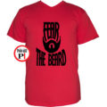 szakáll póló fear the beard piros