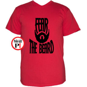 szakáll póló fear the beard piros