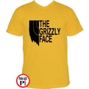 szakáll póló grizly face citrom