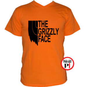 szakáll póló grizly face narancs