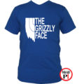 szakáll póló grizly face kék