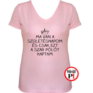 szülinap póló szar női pink
