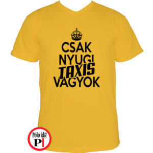 taxi póló csak nyugi sárga