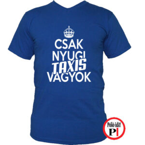 taxi póló csak nyugi kék