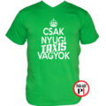 taxi póló csak nyugi zöld