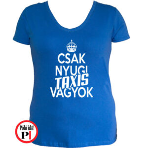 taxi póló csak nyugi kék