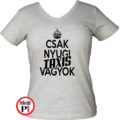 taxi póló csak nyugi szürke