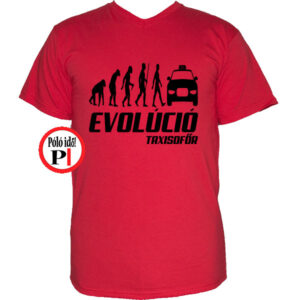 taxi póló taxi evolúció piros