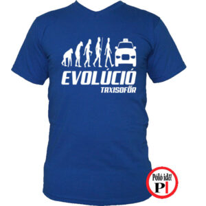 taxi póló taxi evolúció kék