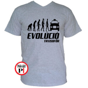 taxi póló taxi evolúció szürke