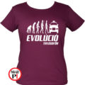 taxi póló taxi evolúció női burgundi