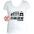 taxi póló taxi evolúció női fehér
