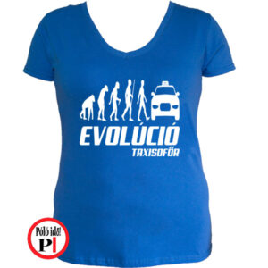 taxi póló taxi evolúció női kék