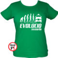 taxi póló taxi evolúció női zöld