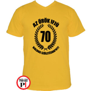 vicces póló örök ifjú 70 citrom
