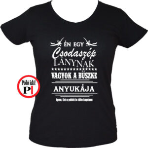 anya póló anya lánya fekete