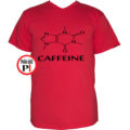 kávé póló caffeine piros