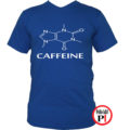 kávé póló caffeine kék