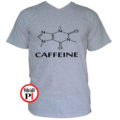 kávé póló caffeine szürke