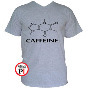 kávé póló caffeine szürke