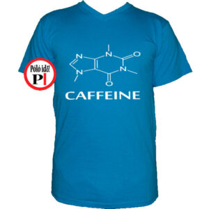 kávé póló caffeine vkék