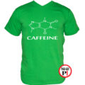 kávé póló caffeine zöld