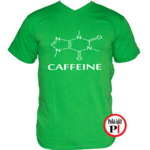 kávé póló caffeine zöld