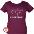 kávé póló caffeine női burgundi