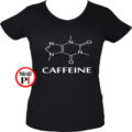 kávé póló caffeine női fekete