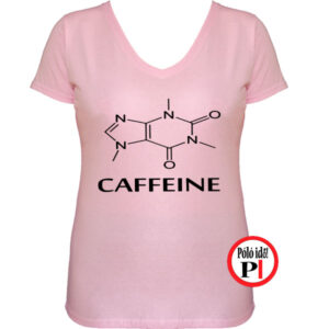 kávé póló caffeine női pink