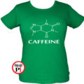 kávé póló caffeine női zöld