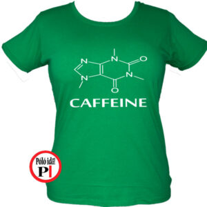 kávé póló caffeine női zöld