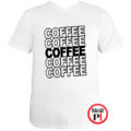 kávé póló coffee fehér