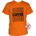 kávé póló coffee narancs